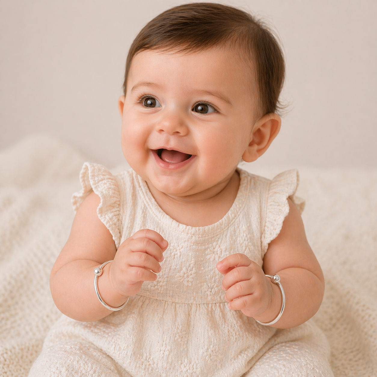 Sterling Silver Kids Torque Bangle | Baby Jewellery UK