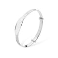 Kids Curve Design Baby Bangle | Sterling Silver Baby Jewellery UK