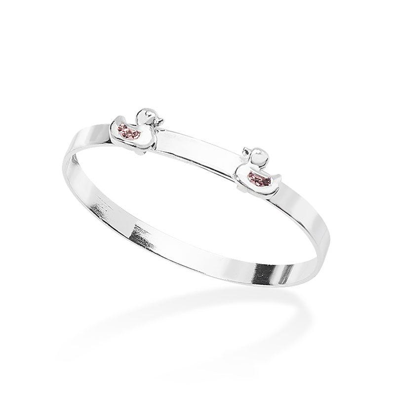 Kids Duck Baby Bangle | Sterling Silver Baby Jewellery UK